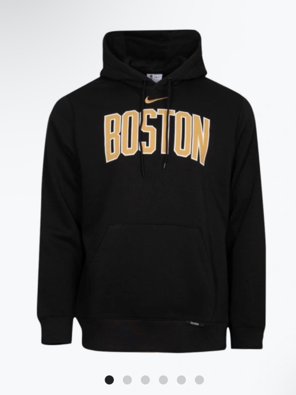 Nike Black Gold Boston Celtics City Edition Pullover Hoodie Size M